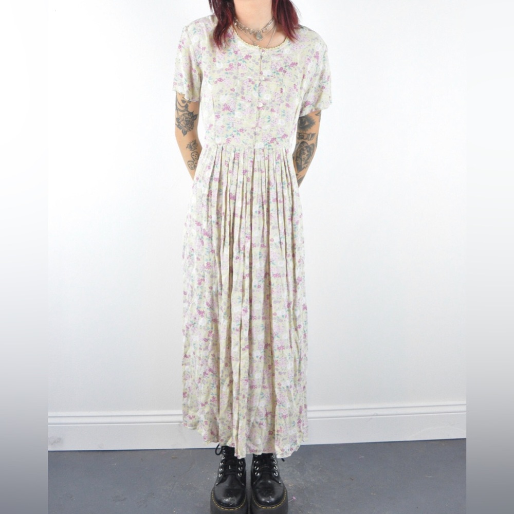 90s Grunge Floral Dress (w/ pockets)